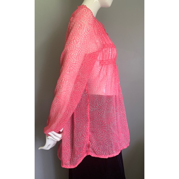 Roxy : sheer pink patterned top - Picture 4 of 16